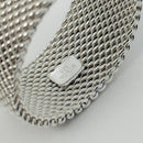 Size 7.5 Tiffany & Co Somerset Mesh Weave Firm Solid Ring in 925 Sterling Silver-4