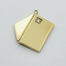 Tiffany & Co Gold and Diamond Love Letter Envelope in Yellow Gold Charm Pendant-2