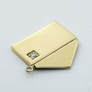 Tiffany & Co Gold and Diamond Love Letter Envelope in Yellow Gold Charm Pendant-3