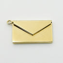 Tiffany & Co Gold and Diamond Love Letter Envelope in Yellow Gold Charm Pendant-5