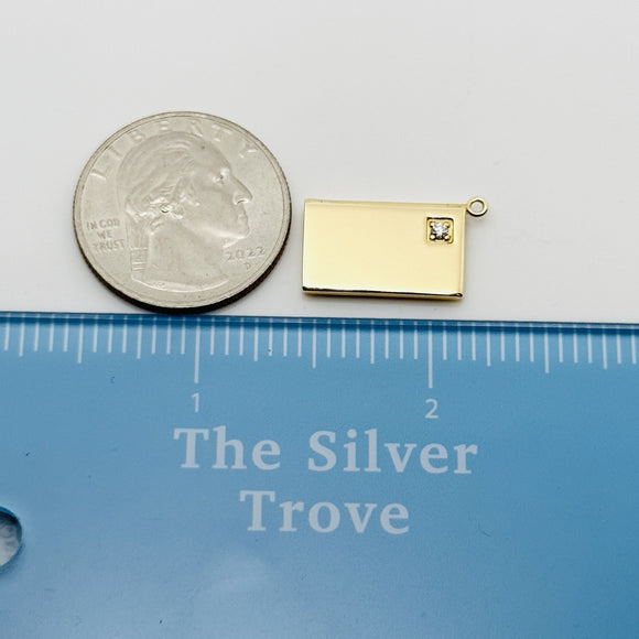 Tiffany & Co Gold and Diamond Love Letter Envelope in Yellow Gold Charm Pendant