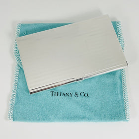Tiffany & Co Business Card Holder Machined Turned Engravable in Sterling Silver