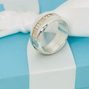 Size 7.5 Tiffany Wide Atlas Roman Numerals Mens Unisex Ring in Sterling Silver-6