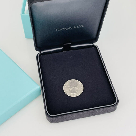 Tiffany Large Necklace Storage Gift Presentation Black Suede Box and Blue Box