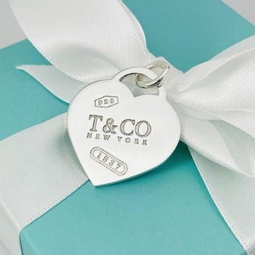 Tiffany 1837 Extra Large Jumbo Heart Tag Pendant or Charm in Sterling Silver