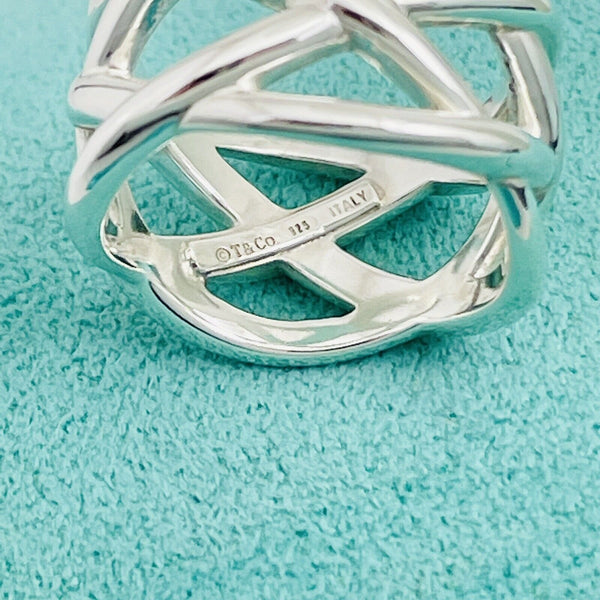 Size 8 Tiffany & Co Sterling Silver Braided Celtic Knot Weave Ring - 3