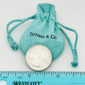 Tiffany & Co Mini Small Vintage Blue Pouch Suede Leather