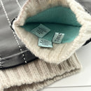 Tiffany & Co Black and Blue Leather and Cashmere Women's Winter Gloves-4