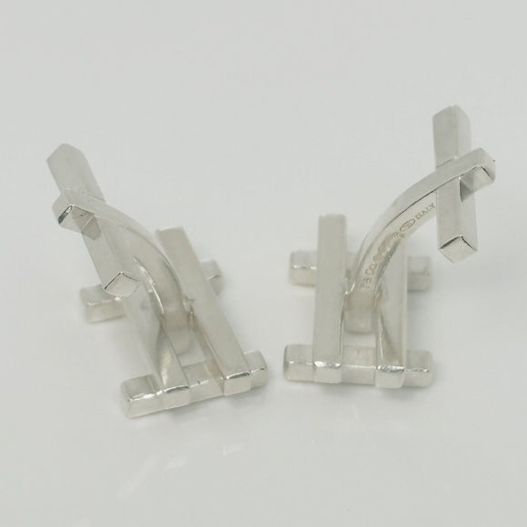 RARE Tiffany & Co Axis Cufflinks by Frank Gehry in Sterling Silver