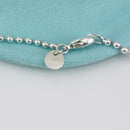 24" Tiffany & Co Mens Coin Edge ID Dog Tag Bead Chain Necklace-6