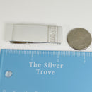 RARE Tiffany & Co Atlas Hinged Money Clip Roman Numerals in Sterling Silver-6