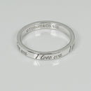 Size 7.5 Tiffany & Co I Love You Narrow Ring in Sterling Silver-1