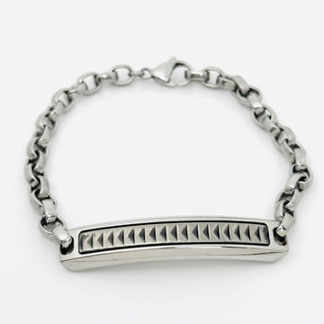 8.75" Mens Tiffany Caliper Chain Link Bracelet in Steel Titanium Paloma Picasso