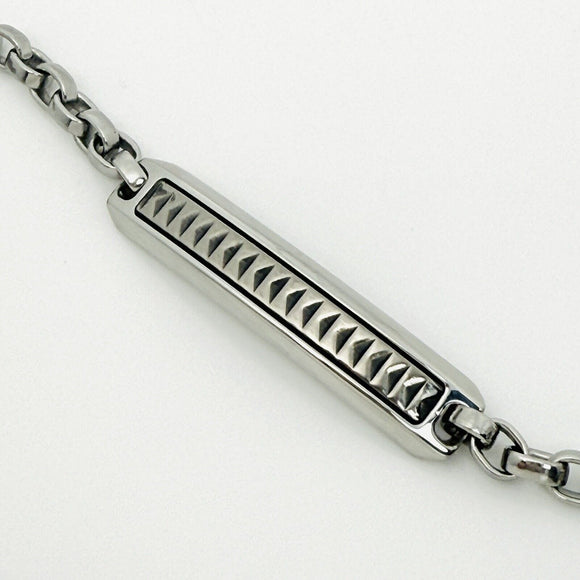 8.75" Mens Tiffany Caliper Chain Link Bracelet in Steel Titanium Paloma Picasso