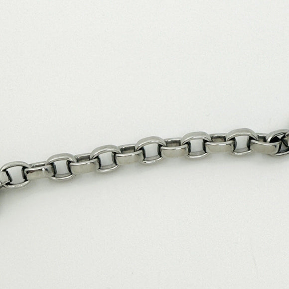 8.75" Mens Tiffany Caliper Chain Link Bracelet in Steel Titanium Paloma Picasso