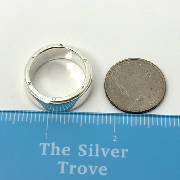 Size 11.5 Tiffany & Co Metropolis Ring Mens Band Unisex in Sterling Silver