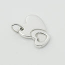 Tiffany & Co Sweet Heart Double Hearts Pendant Charm Sweetheart in Silver-4