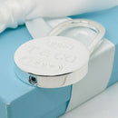 Tiffany & Co Large 1837 Padlock Key Ring KeyChain in Sterling Silver-5