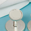Tiffany Coin Edge Round Cufflinks in Sterling Silver - 4