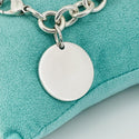 Large 8.5” Please Return to Tiffany Round Circle Tag Charm Bracelet AUTHENTIC - 5