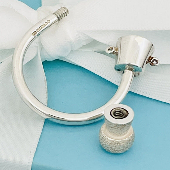 Tiffany & Co Champagne Wine Bucket Cork Sommelier Waiter Key Ring Chain