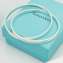 8" Large Tiffany & Co 1837 Double Interlocking Bangle Bracelet in Silver-3