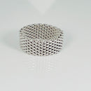 Size 11 Tiffany & Co Somerset Mesh Weave Ring Mens Unisex-7