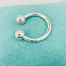 Tiffany & Co Horseshoe Key Ring Chain in Sterling Silver-2