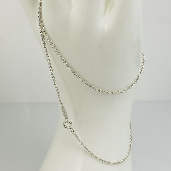 16" Tiffany & Co 1.5mm Large Link Chain Necklace in 925 Silver