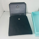 Tiffany Black Folding Suede Leather Necklace Presentation Blue Box Storage Pouch-5