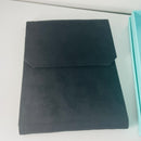 Tiffany Black Folding Suede Leather Necklace Presentation Blue Box Storage Pouch-6