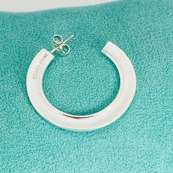 1 Single Tiffany & Co Silver Large Flat T&CO 1837 Replacement Hoop Earring - 3