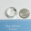 Size 11 Men's Unisex Tiffany T Cutout Stencil Ring Band in Sterling Silver - 9
