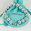 7.25" inch Tiffany & Co HardWear Ball Bracelet in Silver with Blue Pouch-1