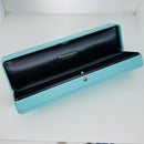 Tiffany & Co Watch or Bracelet Storage Box in Blue Leather Lux AUTHENTIC-5