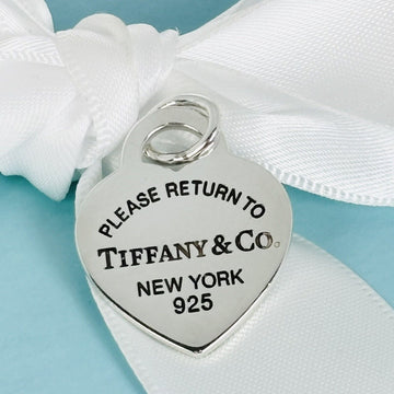 Return to Tiffany Black Enamel Heart Tag Charm or Pendant