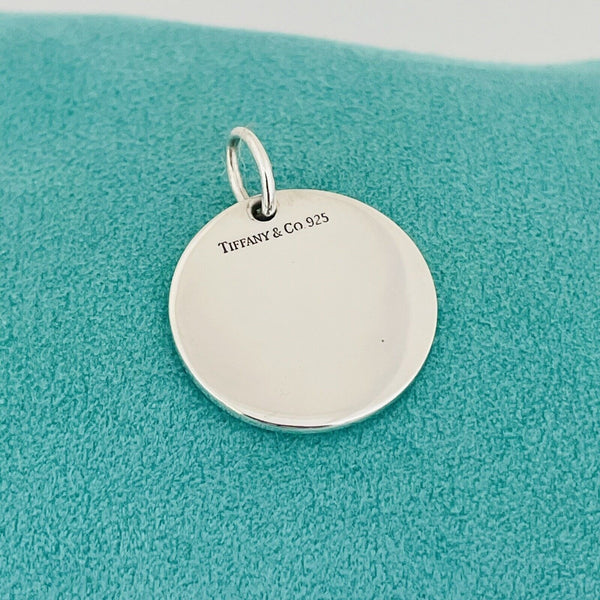 Tiffany & Co Round Tag Blank Engravable Pendant or Charm in Sterling Silver - 2