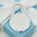 Tiffany & Co Large 1837 Padlock Key Ring KeyChain in Sterling Silver-6