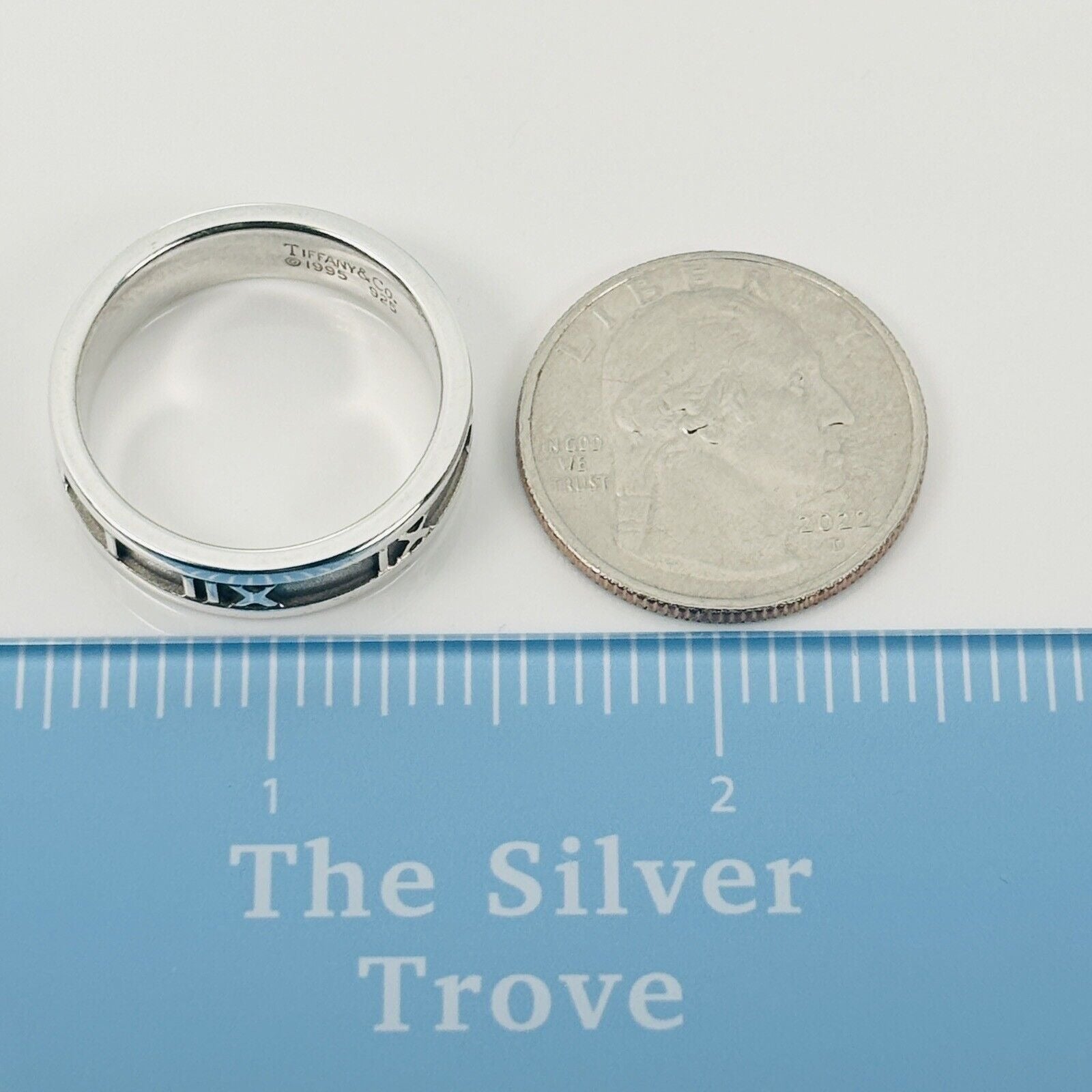 Size 10.5 Tiffany & Co Vintage Atlas Ring Mens Unisex in Sterling Silver