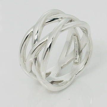 Size 6.5 Tiffany & Co Braided Celtic Knot Weave Ring in Silver Mens Unisex