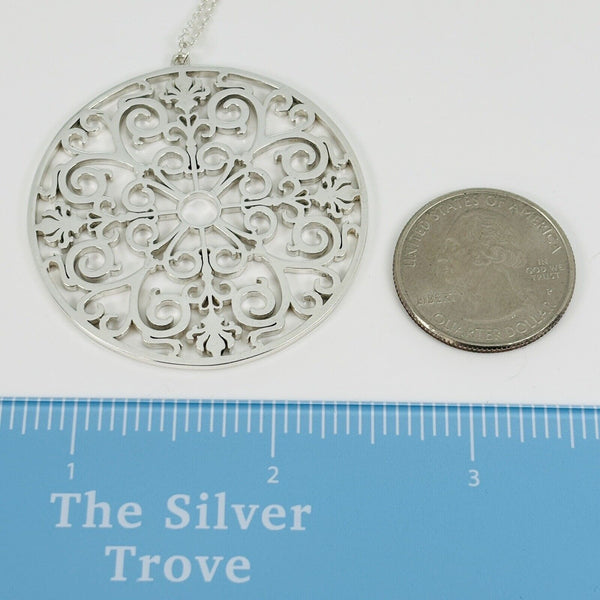 30" Tiffany Large Enchant Round Pendant Necklace in Sterling Silver - 6