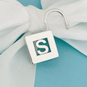 Tiffany & Co Sterling Silver Letter "S" Alphabet Initial Padlock Charm Pendant - 4