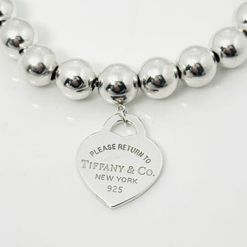 8" Return to Tiffany Heart Tag Bead Ball Charm Bracelet - 0