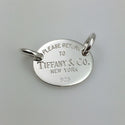 Please Return to Tiffany & Co Sterling Silver Oval Tag Pendant From Choker - 1