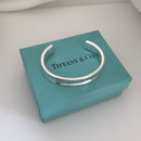 Small 6" Tiffany & Co Sterling Silver 1837 Wide Cuff Bracelet-8
