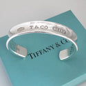 Small 6" Tiffany & Co Sterling Silver 1837 Wide Cuff Bracelet - 1