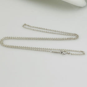 18" Tiffany & Co Chain Necklace Mens Unisex 1.5mm Large Link Sterling Silver - 0