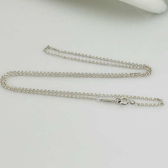 18" Tiffany & Co Chain Necklace Mens Unisex 1.5mm Large Link Sterling Silver