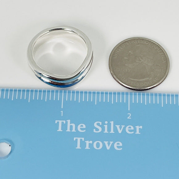 Size 10.5 Tiffany Doppio Ring by ELsa Peretti Mens Unisex in Sterling Silver