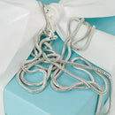 32" Tiffany & Co Sterling Silver Men's Unisex Snake Chain Necklace-1